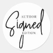 Sticker Rond Signé Par Auteur Édition Lancement du livre Minima (Devant)