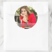 Sticker Rond Signé par l'auteur Ecrivain Photo Round W Large (Sac)