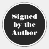 Sticker Rond Signé par l'auteur minimal simple (Devant)