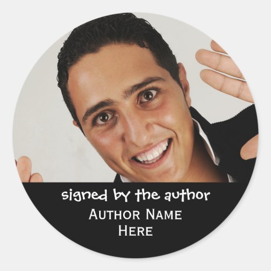 Sticker Rond Signé Par L'Auteur Photo Book (Devant)