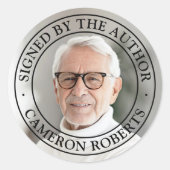 Sticker Rond Signé par l'auteur photo complète élégante (Devant)