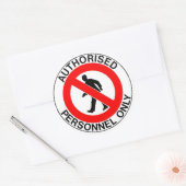 STICKER ROND SIGNE PERSONNEL AUTORISÉ SEULEMENT (Enveloppe)