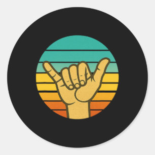 Sticker Rond Signe rétro Shakasurf Cool Style Vintage Surfersur