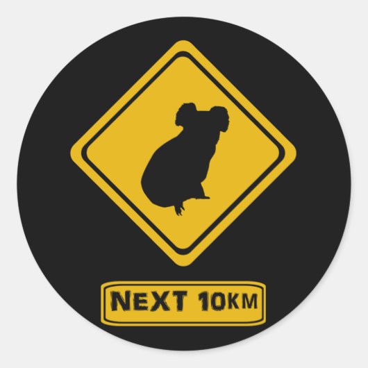 Sticker Rond signe routier koala (Devant)