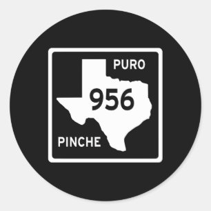 Sticker Rond SIGNE ROUTIÈRE Simple Puro Che 956 Texas