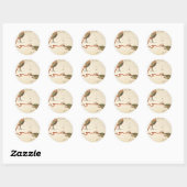Sticker Rond Signe "Zodiac : Poissons" (Feuille)