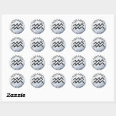 Sticker Rond SIGNE Zodiaque Aquarius Horoscope Astrologie (Feuille)
