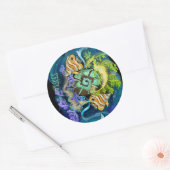 Sticker Rond SIGNE Zodiaque Pisces (Enveloppe)