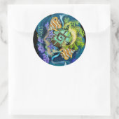 Sticker Rond SIGNE Zodiaque Pisces (Sac)