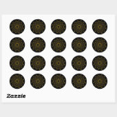 Sticker Rond SIGNE Zodiaque Roue astrologique (Feuille)