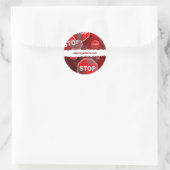 Sticker Rond Signes d'arrêt de broyage (Sac)