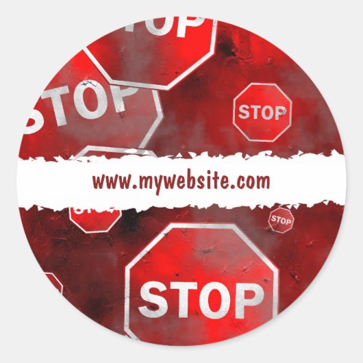 Sticker Rond Signes d'arrêt de broyage (Devant)