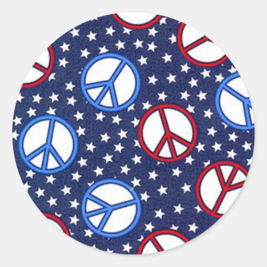 Sticker Rond Signes de paix (Devant)