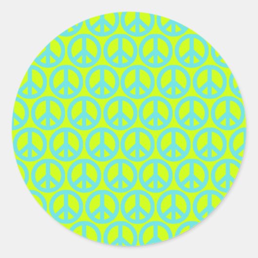 Sticker Rond Signes de paix (Devant)