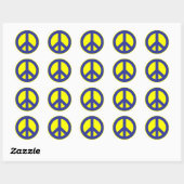 Sticker Rond Signes de paix (Feuille)