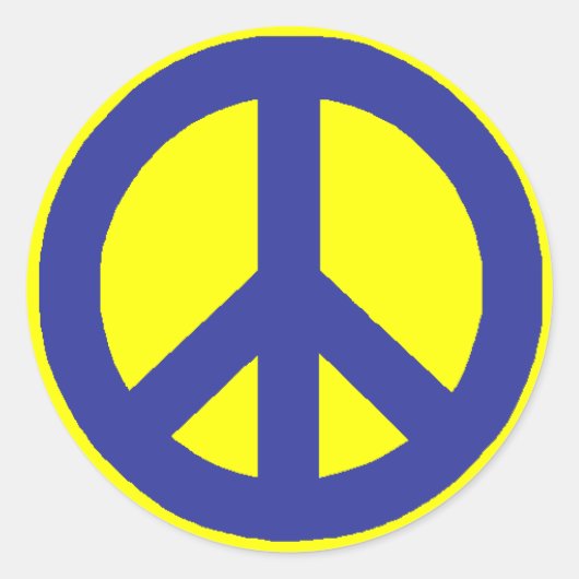 Sticker Rond Signes de paix (Devant)
