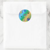 Sticker Rond Signes de paix (Sac)