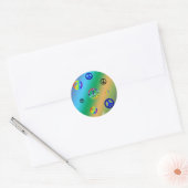Sticker Rond Signes de paix (Enveloppe)