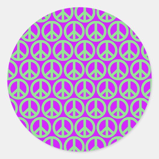 Sticker Rond Signes de paix (Devant)