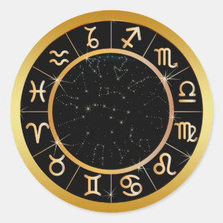 STICKER ROND SIGNES D'OR ZODIAC