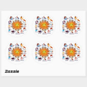 Sticker Rond Signes-Zodiac-Tout-V-1 (Feuille)