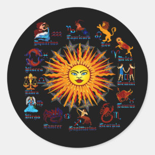 Sticker Rond Signes-Zodiac-Tout-V-1