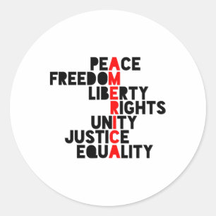 Sticker Rond Signification de l'Amérique anti-Trump 
