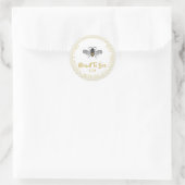 Sticker Rond Signifie Pour BEE Monogram Mariage Fête des mariée (Sac)