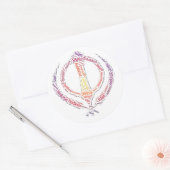 Sticker Rond Sikh khanda symbole design unique (Enveloppe)