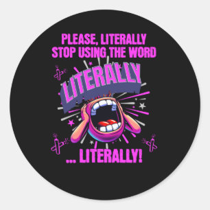 Sticker Rond S'il vous plaît