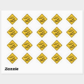 Sticker Rond S'Il Vous Plaît Freiner Pour Les Serpents, Signal  (Feuille)