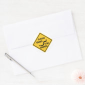 Sticker Rond S'Il Vous Plaît Freiner Pour Les Serpents, Signal  (Enveloppe)