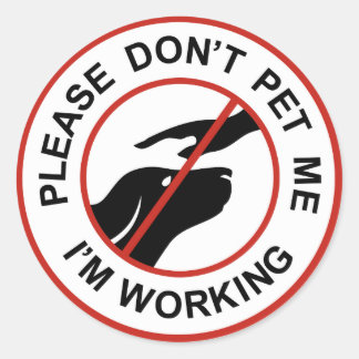 Sticker Rond S'il vous plaît, ne me faites pas de chichi. Je tr