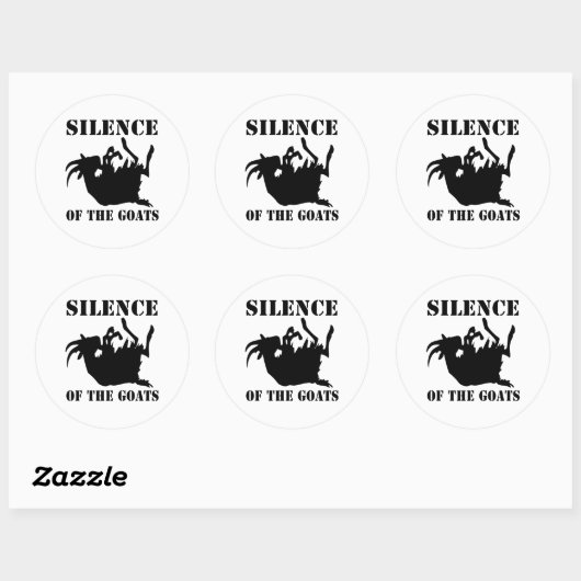 Sticker Rond Silence des chèvres (Feuille)