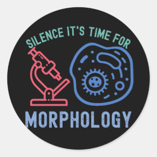 Sticker Rond Silence Il est temps pour la morphologie