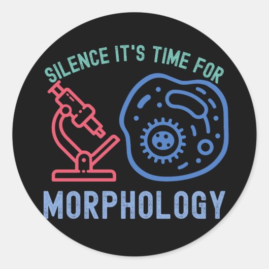 Sticker Rond Silence Il est temps pour la morphologie (Devant)