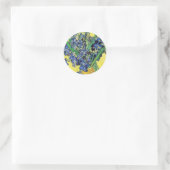 Sticker Rond Silence Life with Irises Vincent van Gogh (Sac)