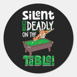 Sticker Rond Silencieux Mais Mortel - Billiards Lynx