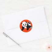Sticker Rond Silencieux Panda (Enveloppe)