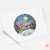 Sticker Rond Silent Night Winter (Enveloppe)