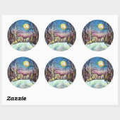 Sticker Rond Silent Night Winter (Feuille)