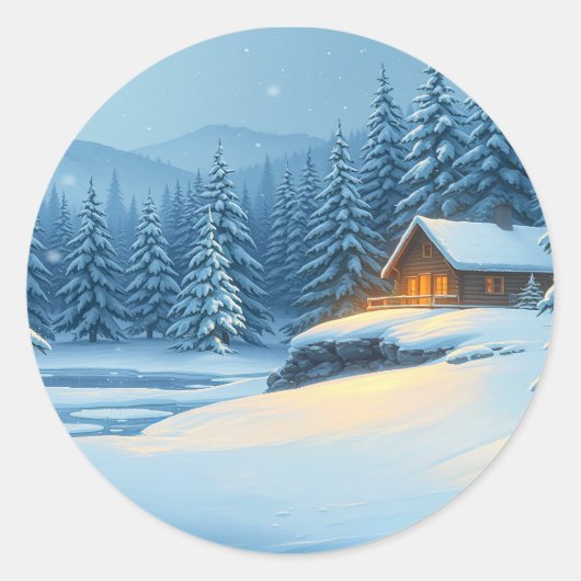 Sticker Rond Silent Snow (Devant)