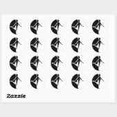 Sticker Rond Silhouette (Feuille)