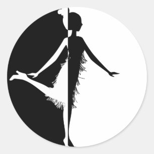 Sticker Rond Silhouette