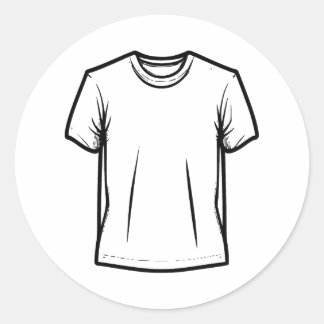 Sticker Rond Silhouette Abstraite minimaliste T Chemise