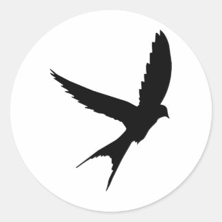 Sticker Rond Silhouette avale