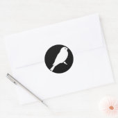 Sticker Rond Silhouette blanche américaine Goldfinch (Enveloppe)