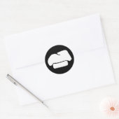 Sticker Rond silhouette casquette (Enveloppe)