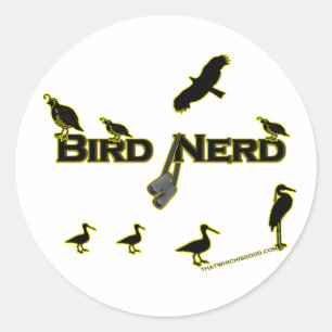 Sticker Rond Silhouette de ballot d'oiseau