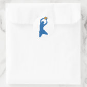 Sticker Rond silhouette de basket (Sac)
